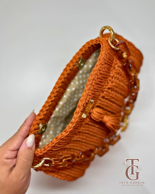 Bolsa Lolla de Crochê com Alça Acrílica - Image 6