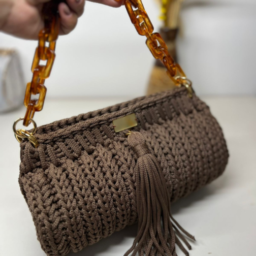 Bolsa Lolla de Crochê com Alça Acrílica - Image 11